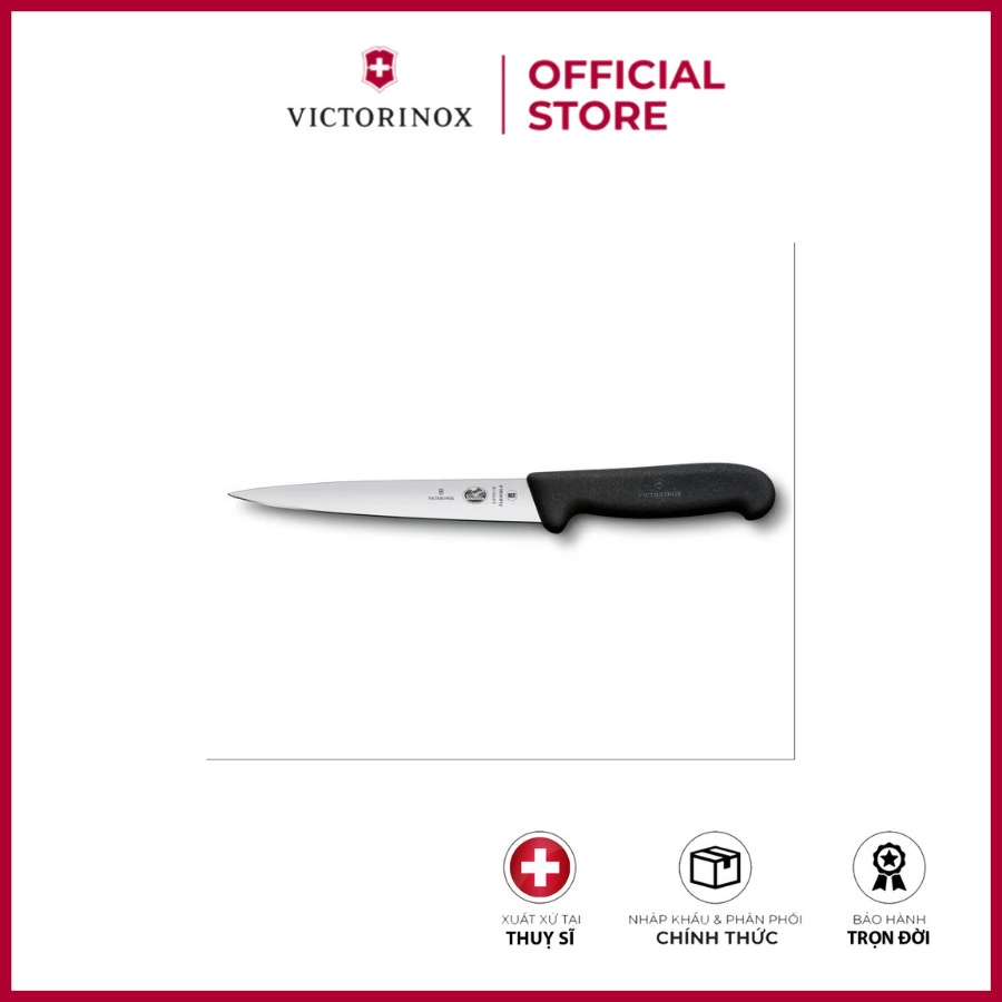 Dụng cụ phi lê Victorinox 5.3703.18 cán đen, lưỡi dài 18cm