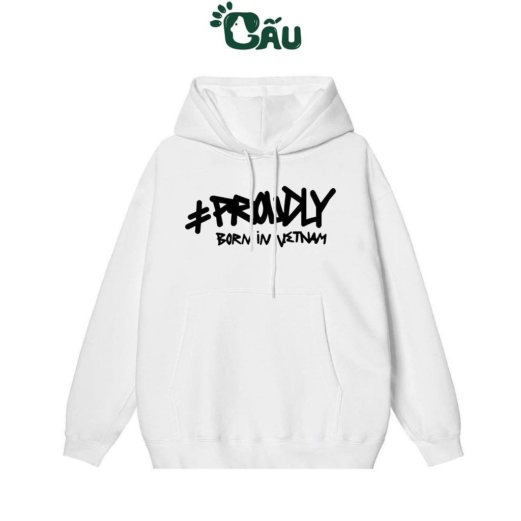 Áo khoác hoodie GẤU 194 Nam Nữ vải nỉ co dãn, dày dặn mềm mịn form rộng - HD Prolyly