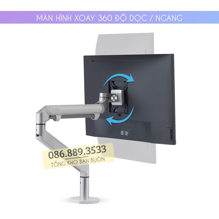 Giá Treo Màn Hình Máy Tính OZ 1 17 - 24 - 27 - 32 inch / Tay Treo Màn Hình Hợp Kim Nhôm