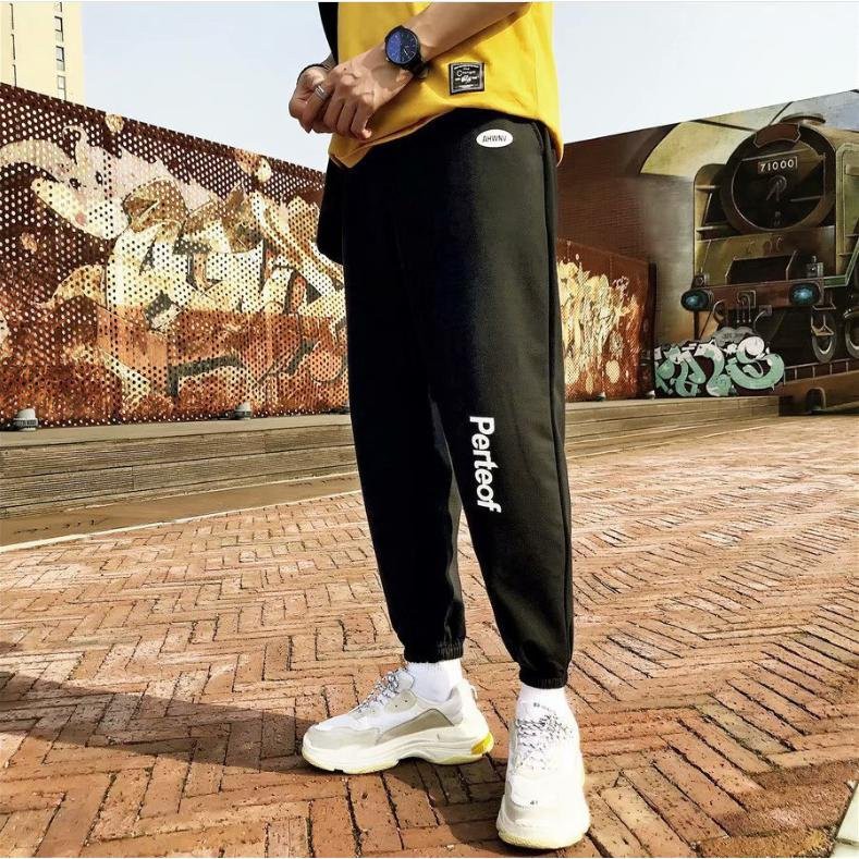 Quần jogger nỉ bông màu đen Perfect phong cách Ullzang thời trang học đường | BigBuy360 - bigbuy360.vn