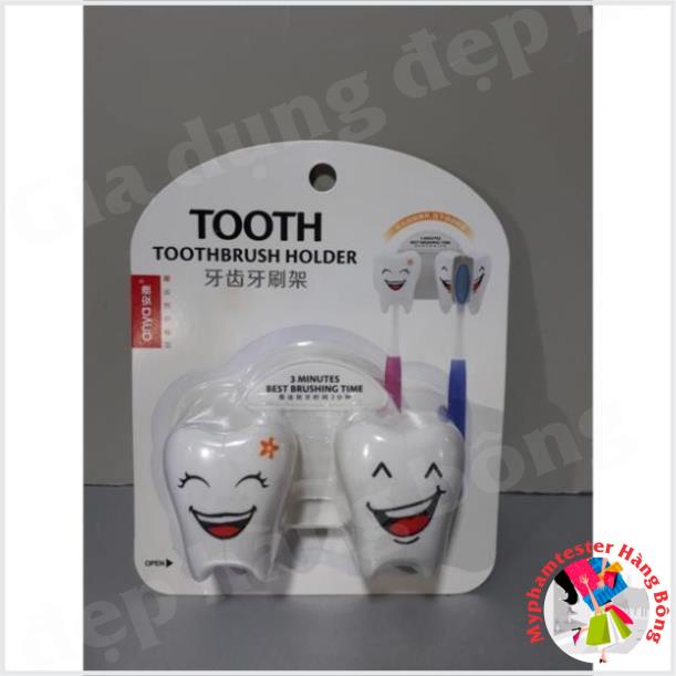 Cài bàn chải hình răng vỉ 1 cái và vỉ 2 cái và 3 cái hít tường đảm bảo siêu chắc