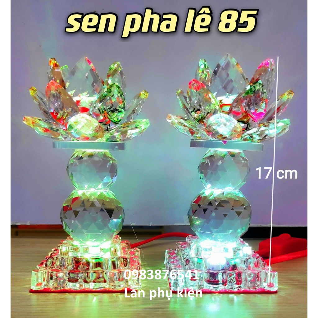 Đèn hoa sen pha lê