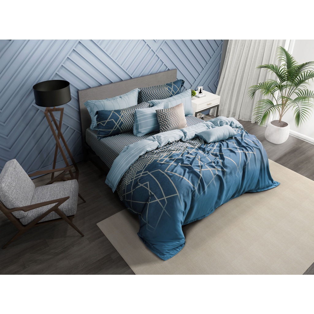 Bộ Ga và kèm Vỏ Chăn Akemi Tencel Modal Ardent Sebelas, gồm 6 món (Super King/King/Queen)