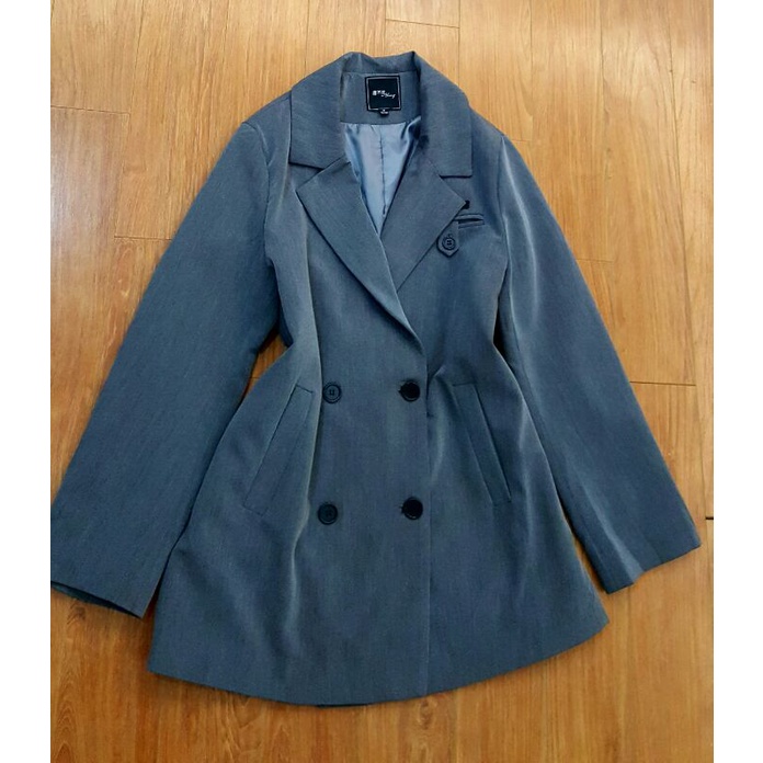 Áo vest blazer màu tro big size