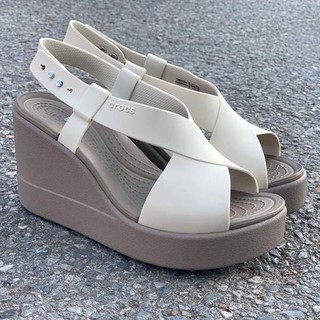 [Tăng Chiều Cao] Sandal Quai Chéo, Cao 9 cm, Đi Mưa, Chống Trơn Trượt Brooklyn, Xăng đan nữ Cao Gót