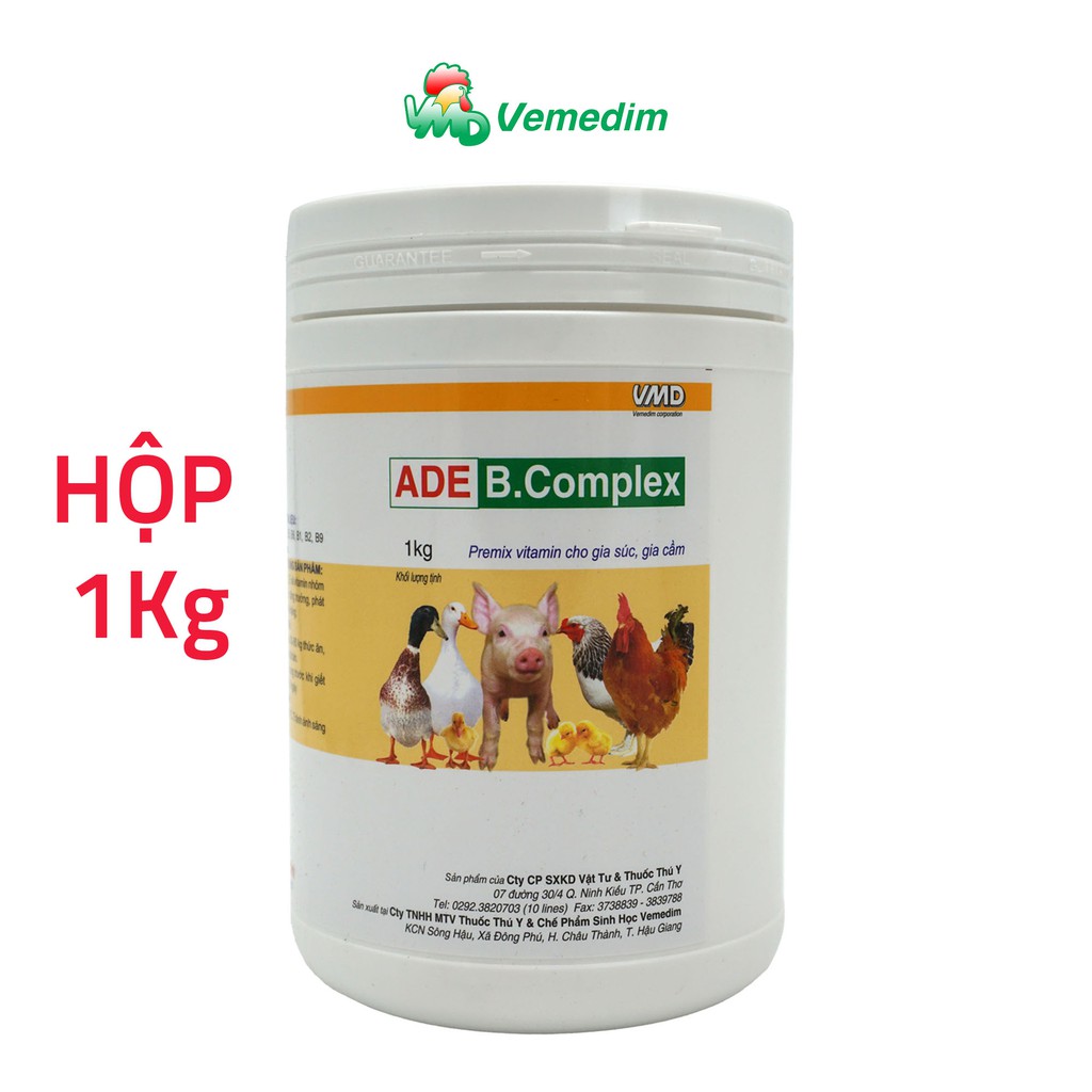 Vemedim ADE B.Complex – Premix vitamin cho gia súc, gia cầm (hộp 1kg)