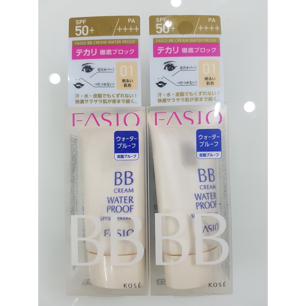 Kem nền BB Kose Fasio BB Cream Water Proof SPF50+/PA++++