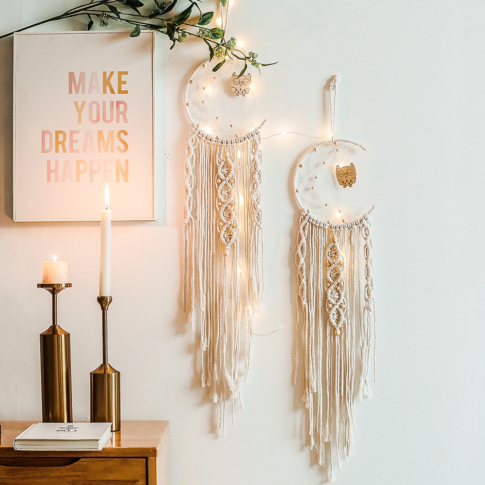 Phụ kiện treo tường trang trí phòng theo phong cách Bohemian