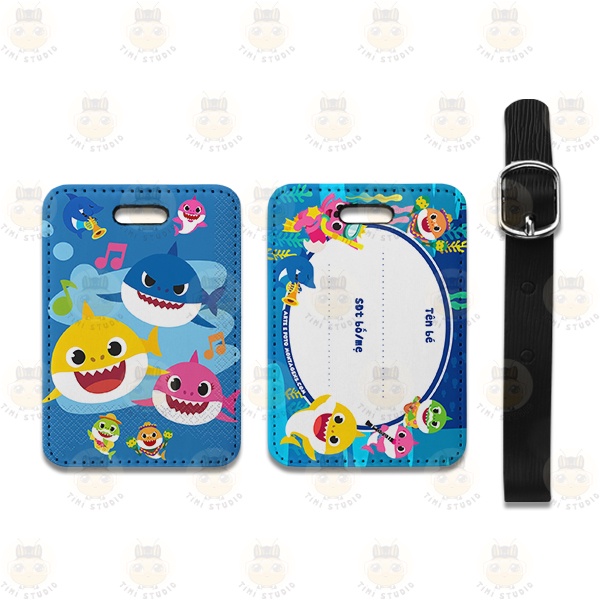 Thẻ Balo Cho Bé Hình Baby Shark - Tỉ Mỉ Studio - Mã 3008LT