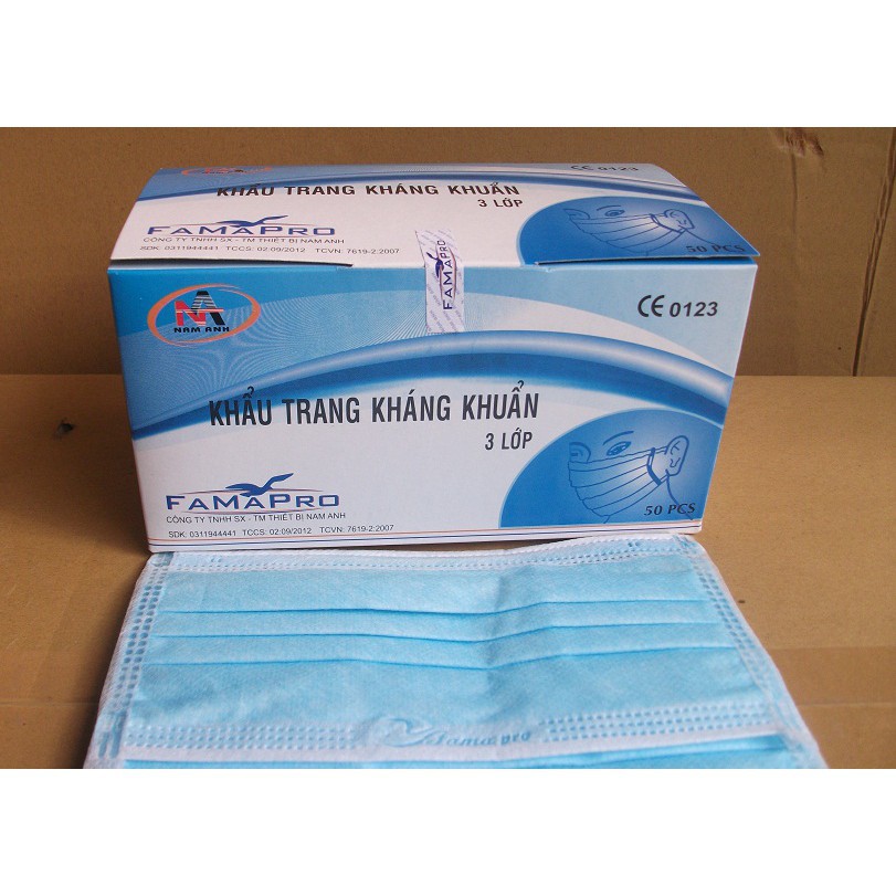 KHẨU TRANG Y TẾ GIẤY KHÁNG KHUẨN CAO CẤP NAM ANH H/50C