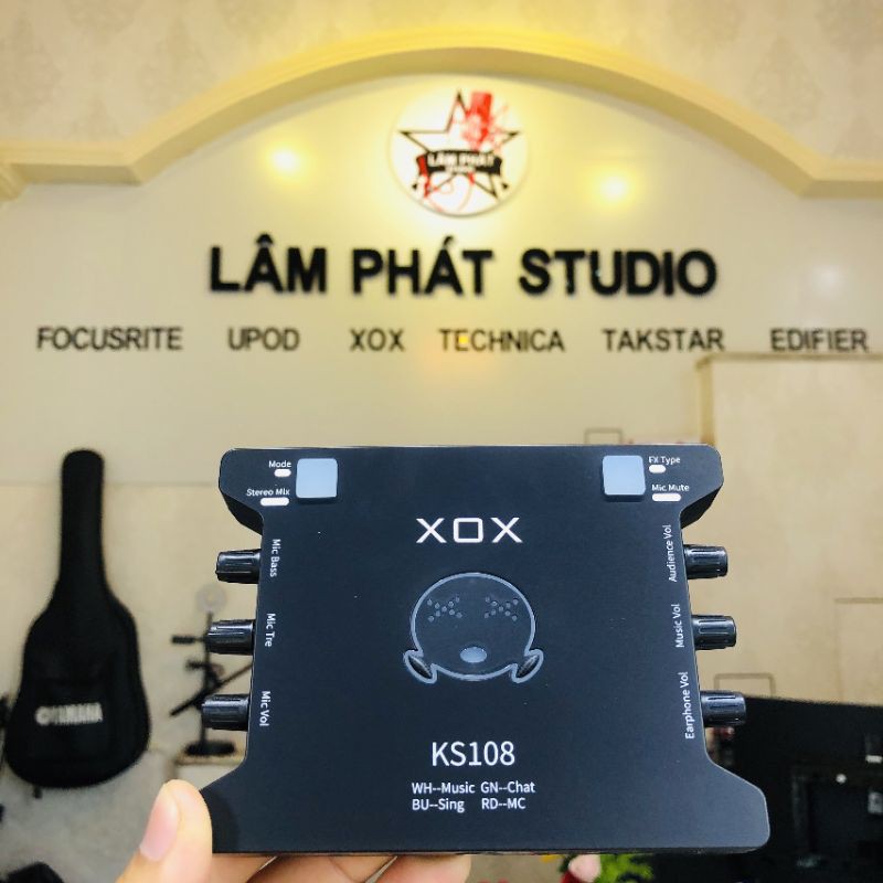 [Mã ELMS5 giảm 7% đơn 300K] Sound Card XOX KS108 chuyên dùng cho thu âm, hát karaoke, Livestream