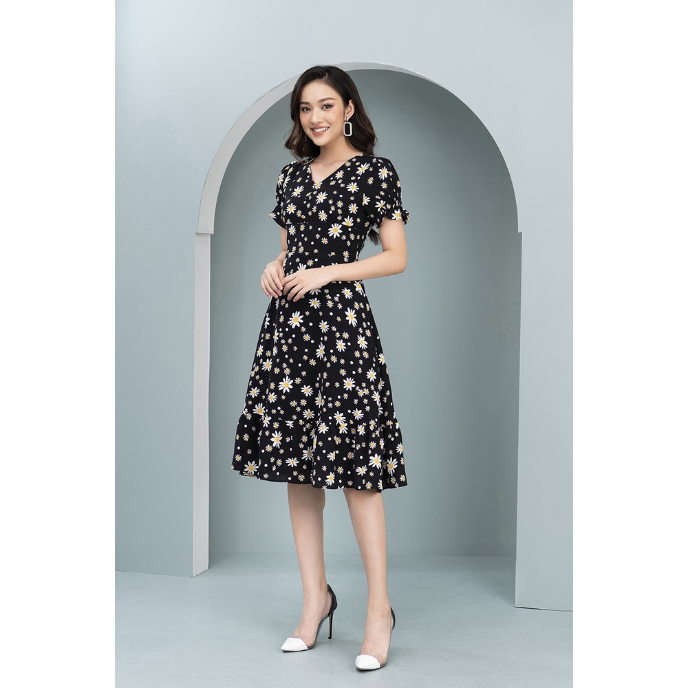 Váy Hoa Vintage Thiết Kế Nữ Dáng Xòe LUPERI LFV3198 Cho Bạn Nữ Đi Chơi Đi Dạo Phố