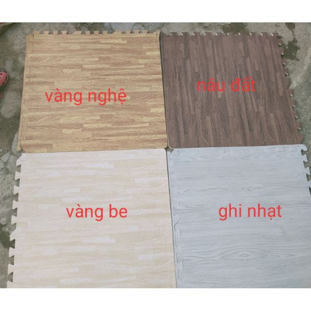 SIÊU RẺ Xốp ghép lót sàn nhà vân gỗ cao cấp, 60X60CM dày chuẩn 1cm