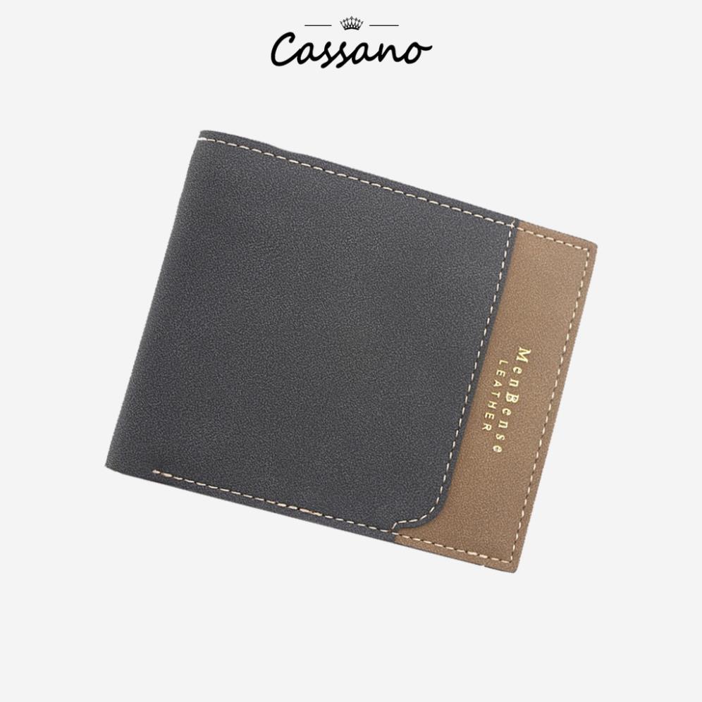 Ví nam cao cấp MenBense da cừu Úc mềm mại bóp tiền nam nhỏ gọn dáng đứng ngang Cassano - V3013 !
