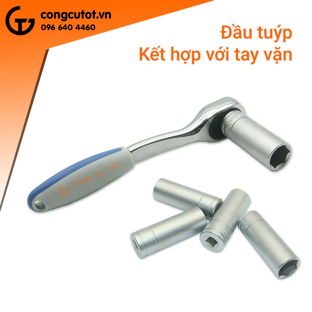 Đầu tuýp lục giác 1/4&quot; Wakio