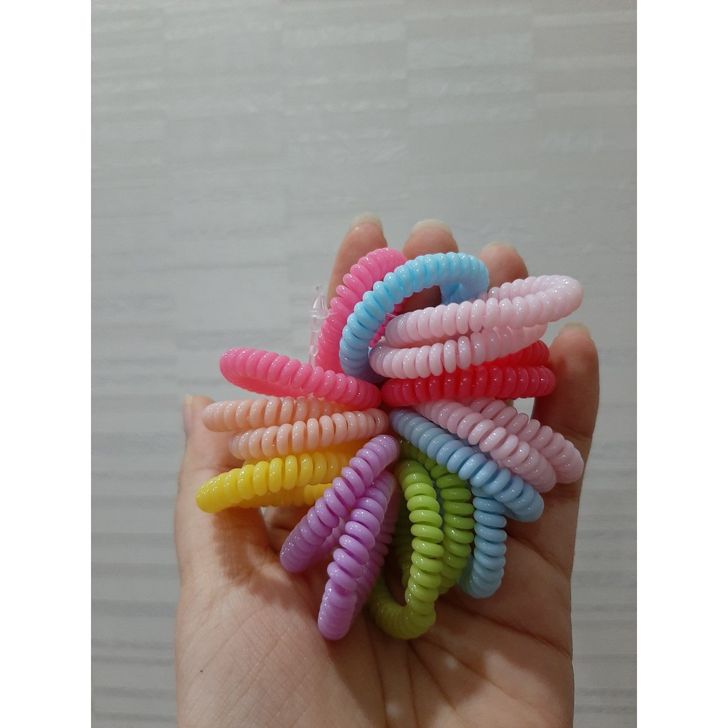 Set 5 Cột Tóc Lò Xo Co Giãn Size Nhỏ 2,5cm/3cm/4cm