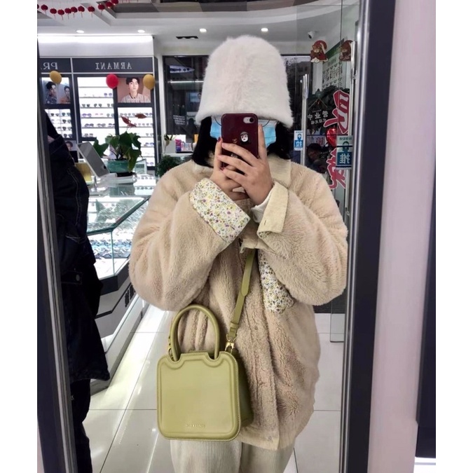 Túi xách phom vuông Perline Sculptural