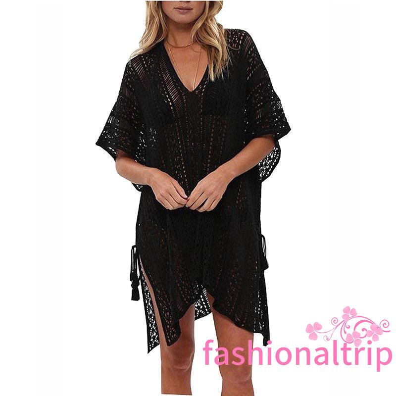 Đầm lưới tay ngắn cổ chữ V che nội y quyến rũ cho nữ | BigBuy360 - bigbuy360.vn