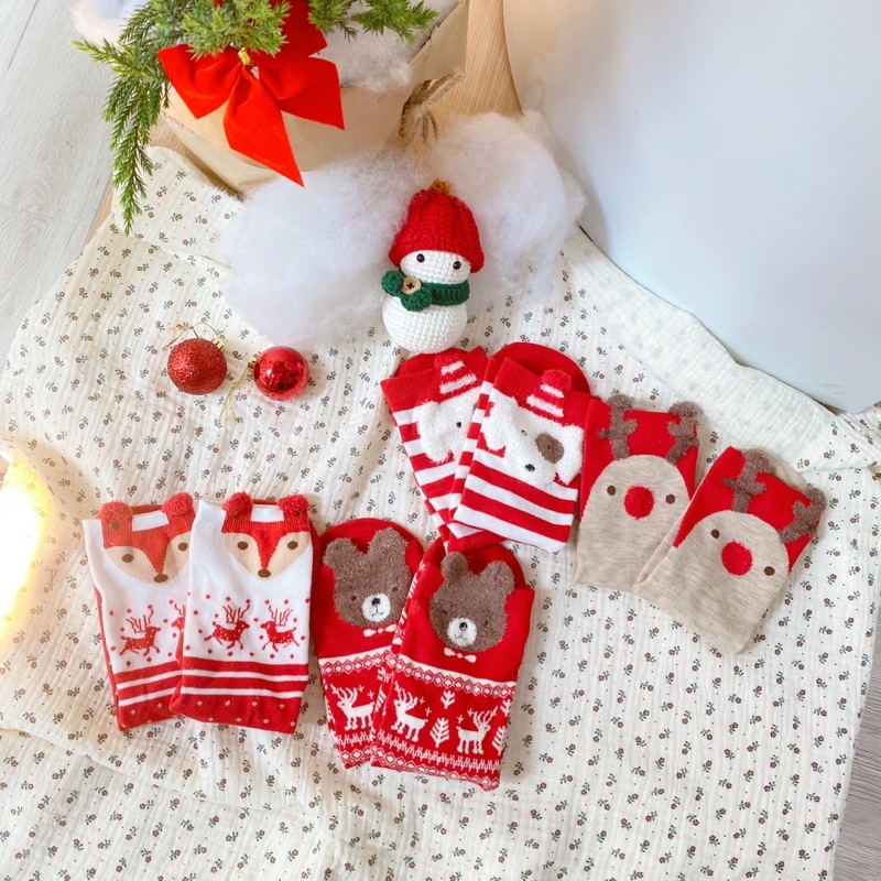 Vớ Giáng Sinh Cho Bé Mick And Milk 3,4,5,6,7,8,9,10 Tuổi Tất Dài Giữ Ấm Bé Trai Bé Gái Hình Noel Dễ Thương