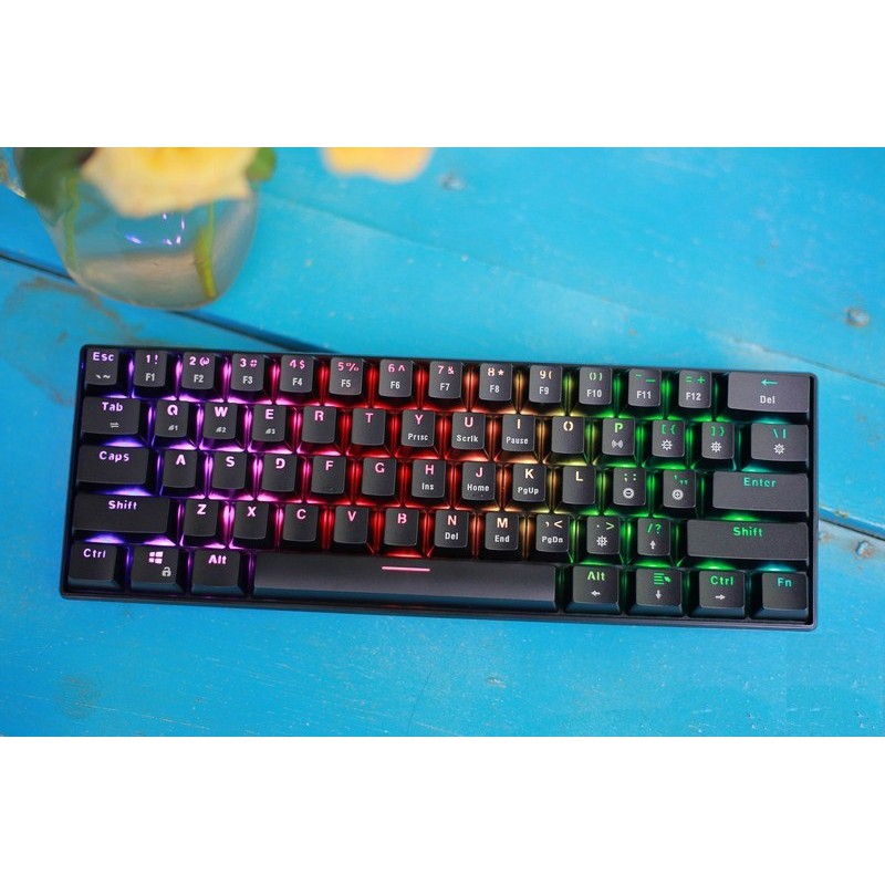 Bàn Phím Cơ Mini E-Dra EK361W V2 LED RGB Kết Nối Bluetooth hoặc Cắm Dây - BH 2 Năm Chính Hãng - Hưng Long PC