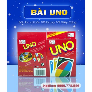 Bài UNO cơ bản 108 lá Loại Tốt Giấy Cứng