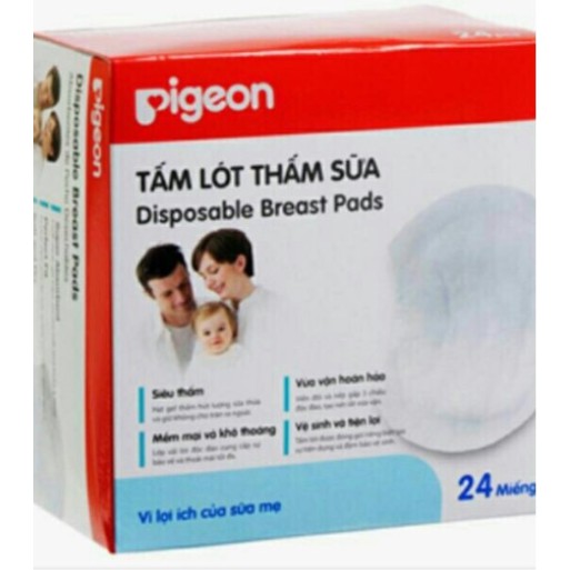 Hộp 24 Miếng Lót Thấm Sữa Hàng Việt Nam Pigeon cho MẸ