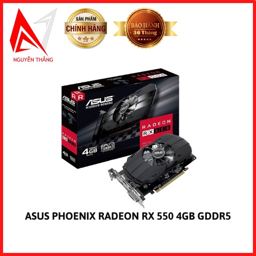 Vga card màn hình ASUS Phoenix Radeon RX 550 4GB GDDR5 chính hãng