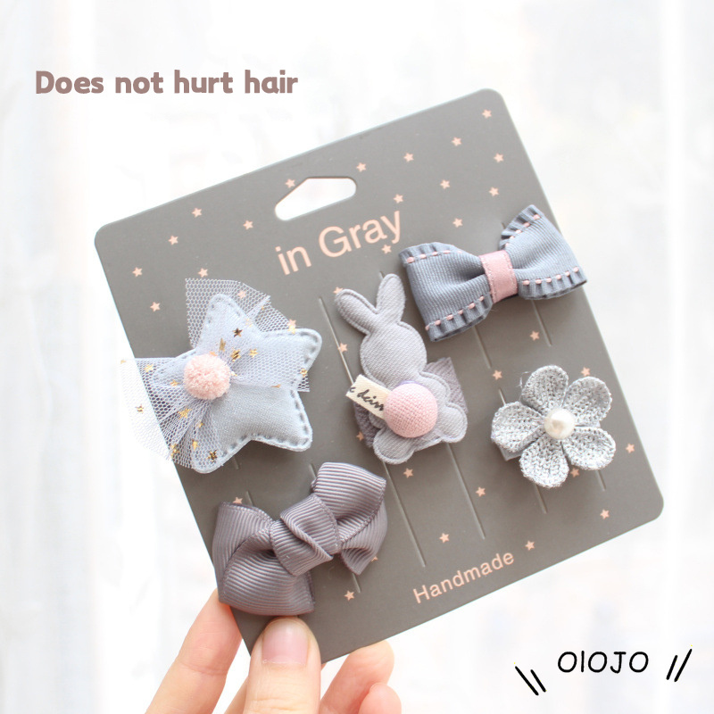 Set 5 Kẹp Tóc Hình Vương Miện Cho Bé Gái