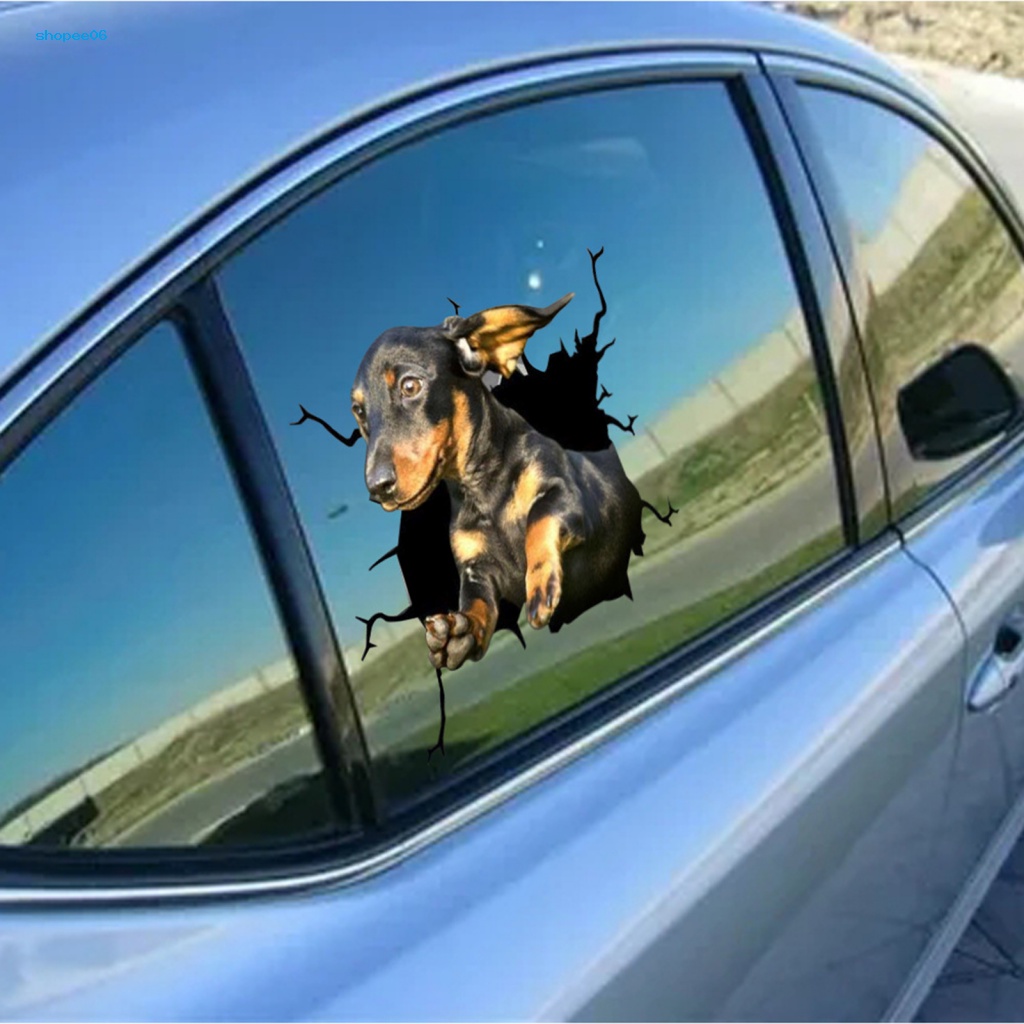 Đề Can Dán Trang Trí Xe Hơi Họa Tiết Đôi Mắt Động Vật 3D Vui Nhộn