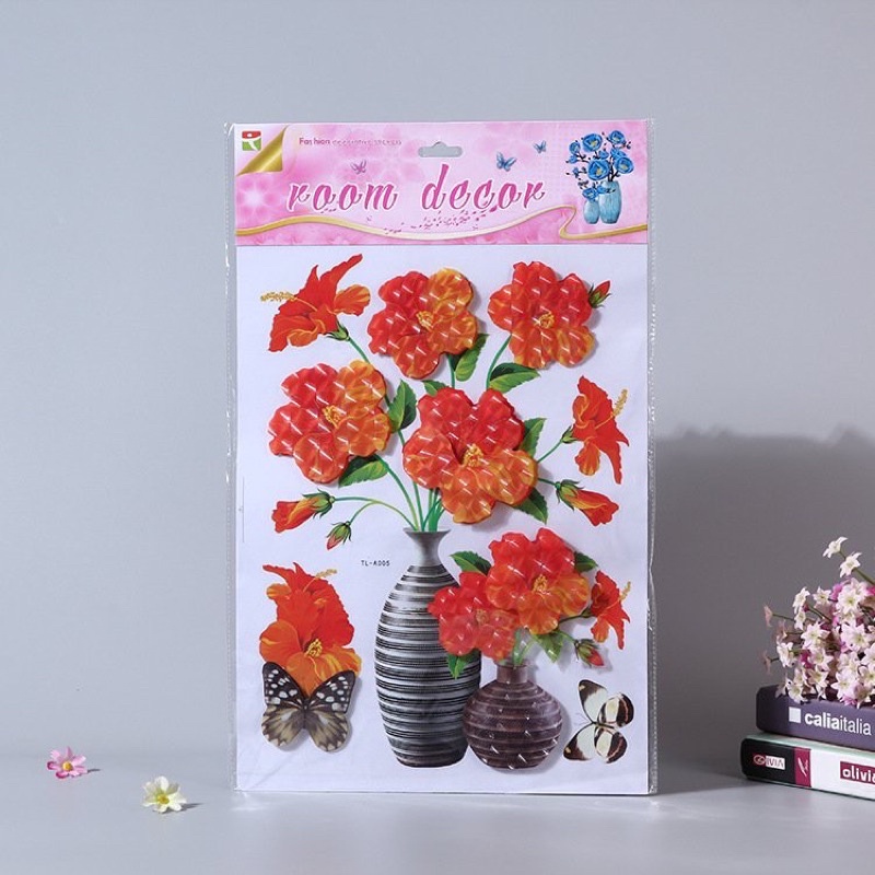 Tranh Dán Tường 3D hình hoa.mẫu mã đa dạng