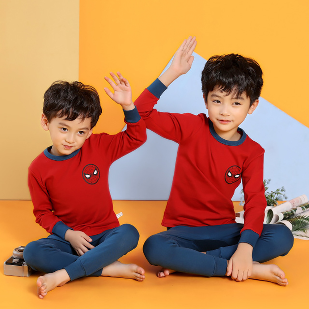 Bộ Đồ Ngủ 2 Món Dài Tay Họa Tiết Hoạt Hình Cho Bé Trai Và Gái