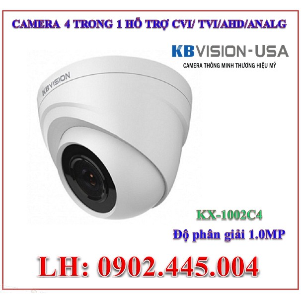Camera quan sát 1.0MP KX-1002C4, hỗ trợ CVI/AHD/TVI/ ANALOG