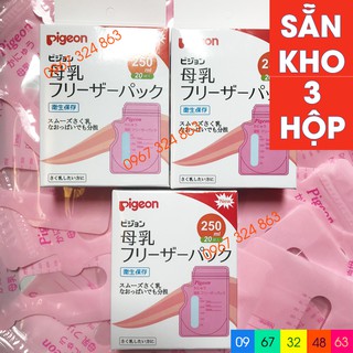 Combo 3 hộp túi trữ sữa Pigeon 250ml tiện dụng cho mẹ