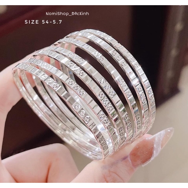 Vòng tuần Bạc siêu sang chảnh về nhiều hoa văn  chưa bao giờ hết Hot Mainomi Shop Bạc Xinh
