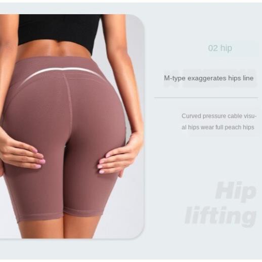 FENNIN Quần Short legging Lửng Nữ Thể Thao Eo Cao Đàn Hồi Mau Khô Tập Gym Yoga Nâng Mông (S-XXXL) ་