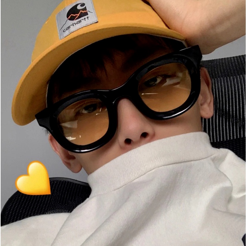 (KIQI-FASHION) COD Kính Mát Gọng Tròn Chống Tia Uv400 Phong Cách Hip Hop Thời Trang Cho Nam Và Nữ