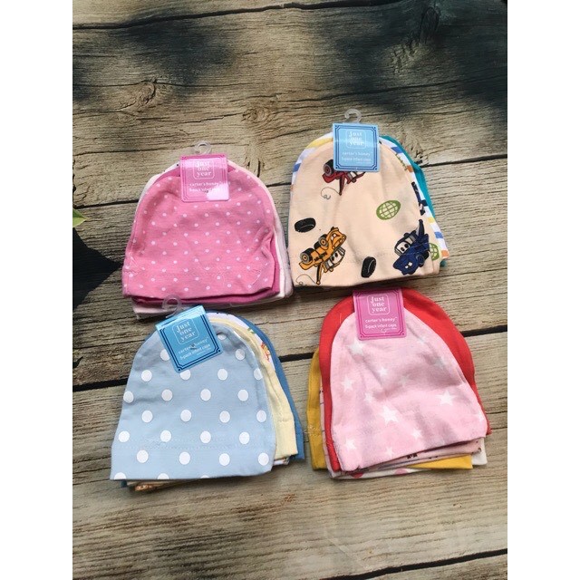 Set 5 Mũ/Nón Sơ Sinh Cotton Cho Bé