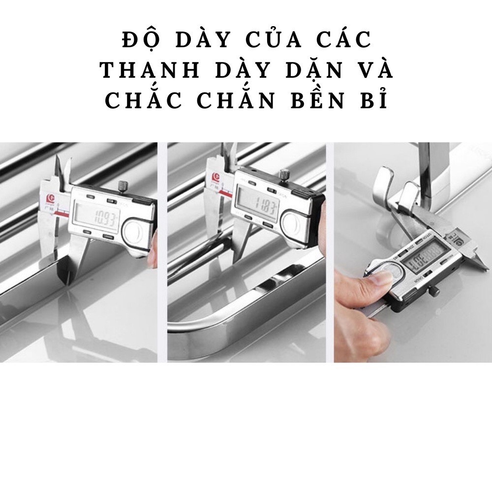 Giá Treo Khăn Nhà Tắm Kệ Để Đồ Gắn Tường Chắc Chắn Inox Không Gỉ Shop Gia Dụng HOÀI AN