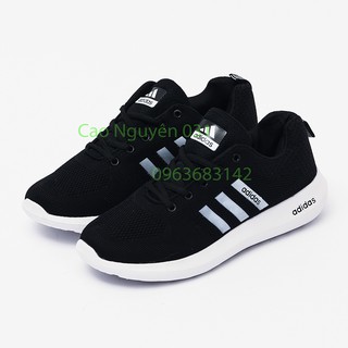 giày thể thao nam (đen) đế trắng