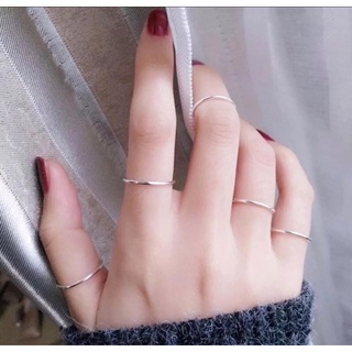 Nhẫn tròn trơn bạc 925 cao cấp - HanaFengshui