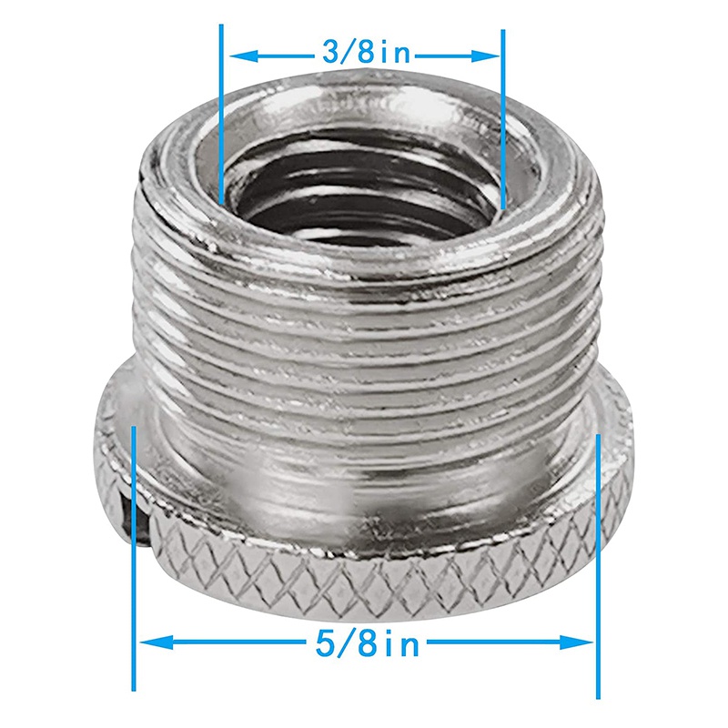 Set 6 Ốc Vít Chuyển Đổi Đầu Cắm 5 / 8 inch Sang Ổ Cắm 3 / 8 inch Kèm Vòng Nối Micro Chuyên Dụng
