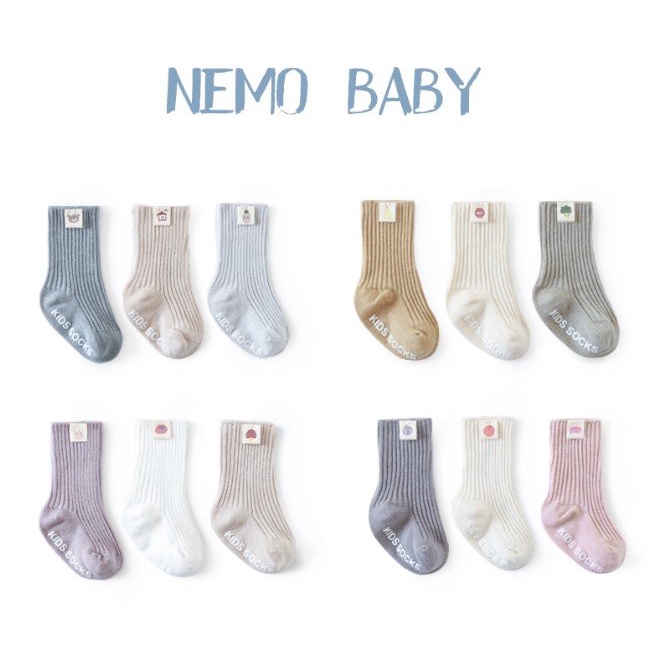 Tất trẻ em Set 3 đôi cho bé Nemo đính hoạt hình len tăm