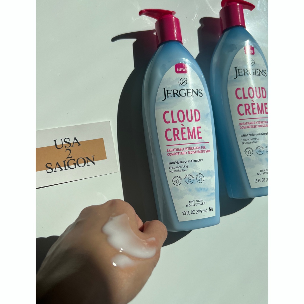 Kem dưỡng ẩm toang thân HA Jergens Cloud Creme Breathable Body Lotion