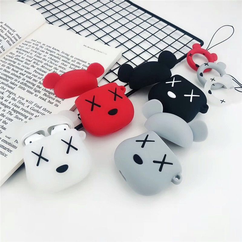 Vỏ Bảo Vệ Hộp Sạc Tai Nghe Airpods 2 Hình Gấu Kaws Xinh Xắn | BigBuy360 - bigbuy360.vn