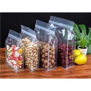 Hàng nhập - 1kg Túi zip 8 cạnh trong suốt, đế bằng, 8 cạnh, đế vuông