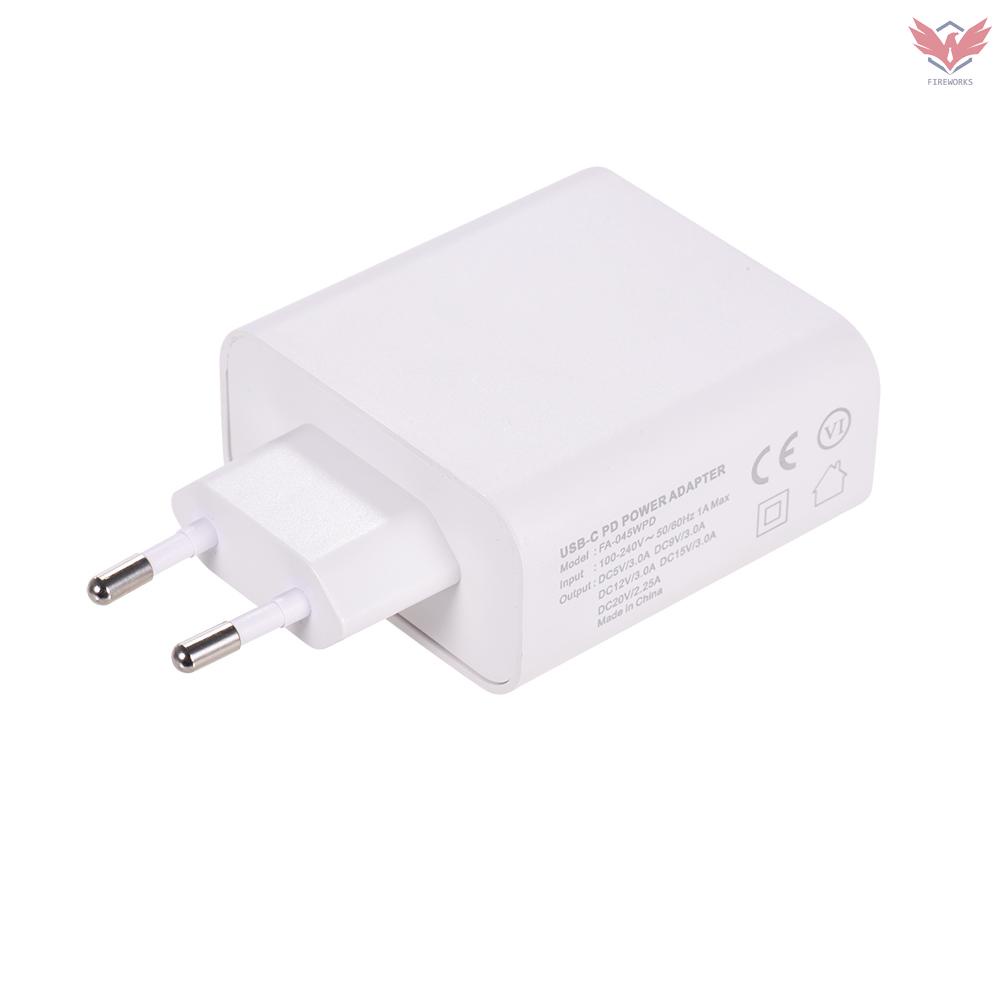 Fir DYF-045WPD Power Adapter Power Charger Replacement for Macbook Pro 13-15 GALAXY HUAWEI MATE Serious Cellphones EU Plug