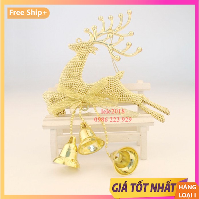 Phụ kiện Treo trang trí Cây thông Giáng Sinh Noel hình Con Tuần Lộc