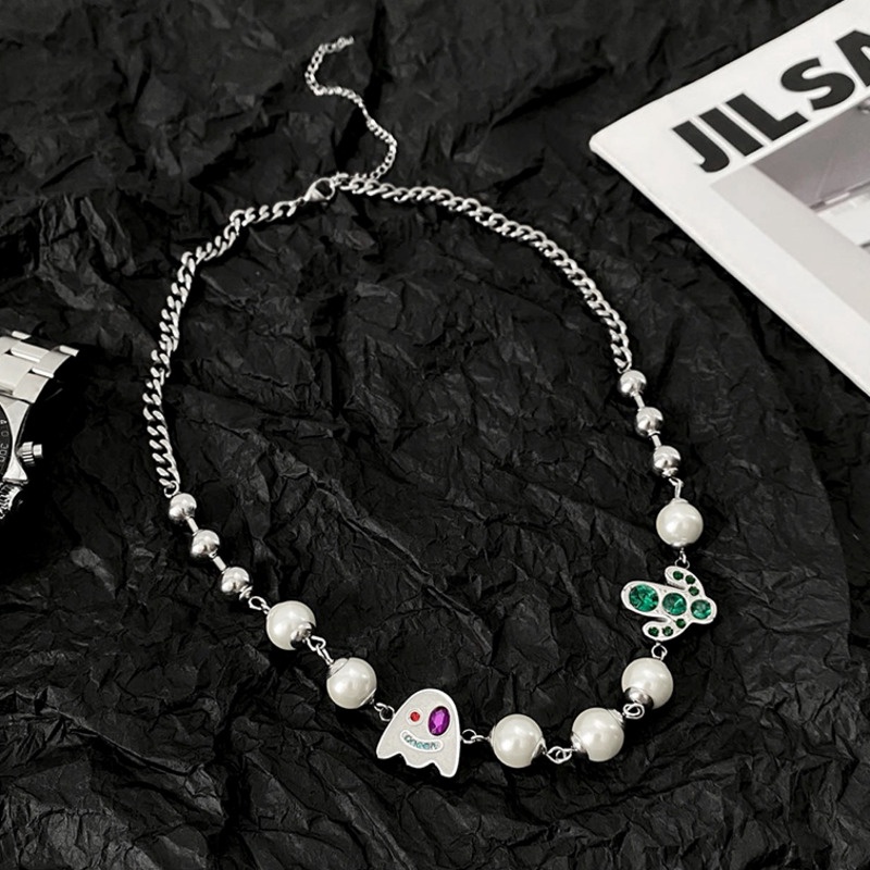 Vòng cổ Thép Titan Mặt Hình Xương Rồng Thời Trang Hip Hop