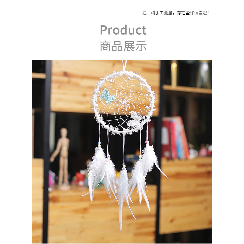 Dreamcatcher trang trí vòng giấc mơ treo tường màu trắng M19