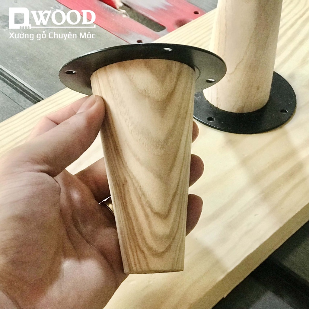 Chân gỗ lùn Dwood gỗ ash cao 10cm